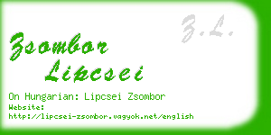 zsombor lipcsei business card